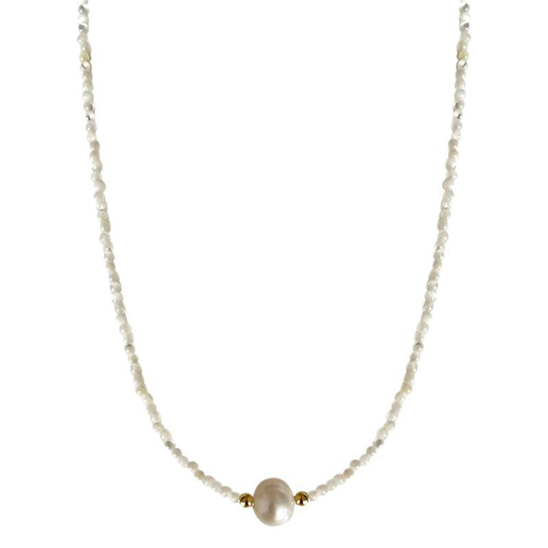 Delikatny rzemieślniczy Perłowy Naszyjnik