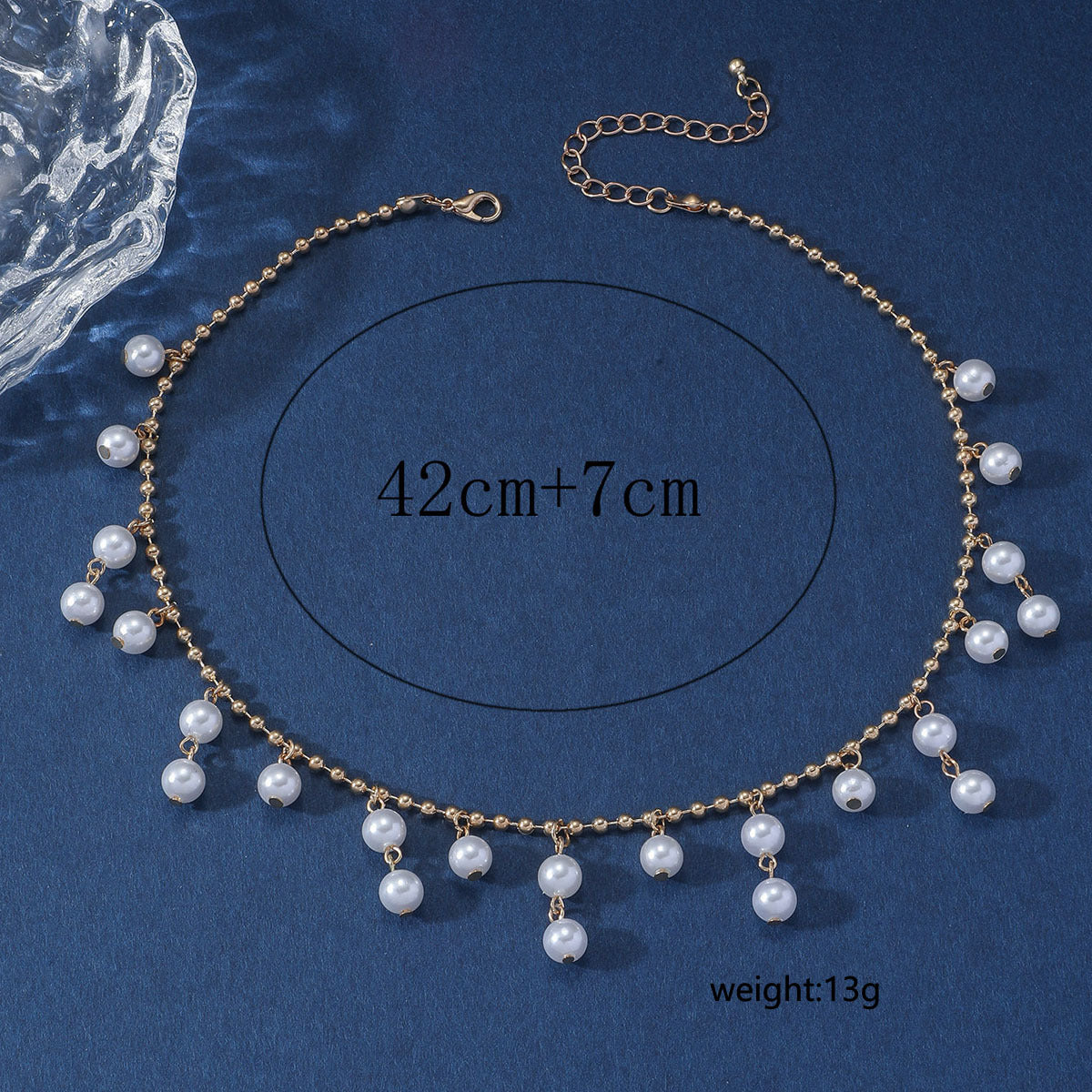 Ręcznie robiony vintage Perłowy Naszyjnik