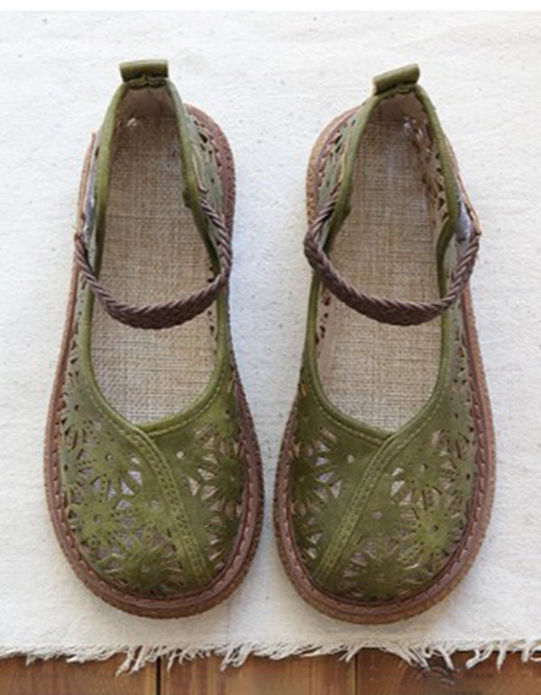 LB | Buty wsuwane z wycięciem w kwiaty