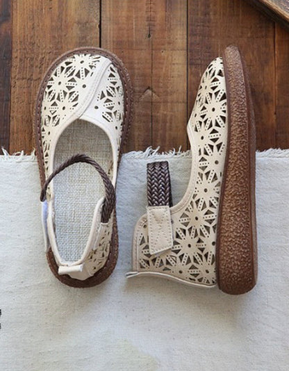 LB | Buty wsuwane z wycięciem w kwiaty